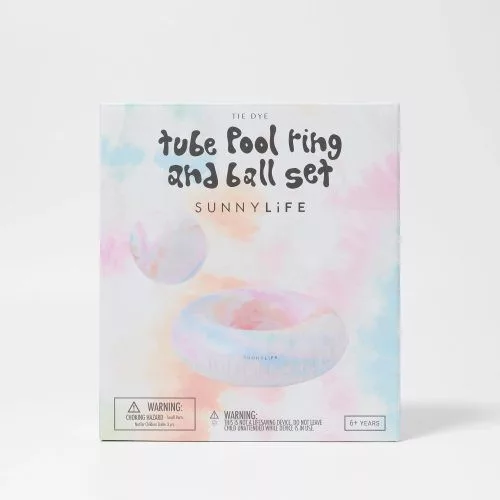Sunnylife úszógumi - felfújható strandlabdával Tie Dye