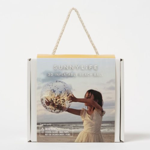 Sunnylife 3D felfújható strandlabda - Cotton Candy Glitter – alternatív kép 1