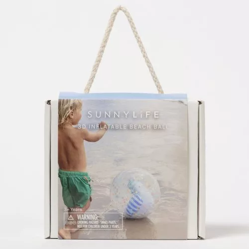 Sunnylife 3D felfújható strandlabda -  Sid the Seagull Blue Stripe