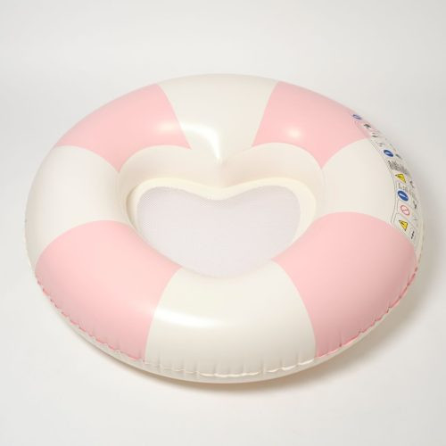 Sunnylife hálós úszógumi - Stole My Heart Pink Stripe – fő nézet