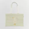 Sunnylife gyerek vászon strandtáska - Duck Sage Stripe
