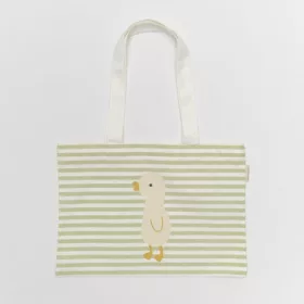 Sunnylife gyerek vászon strandtáska - Duck Sage Stripe