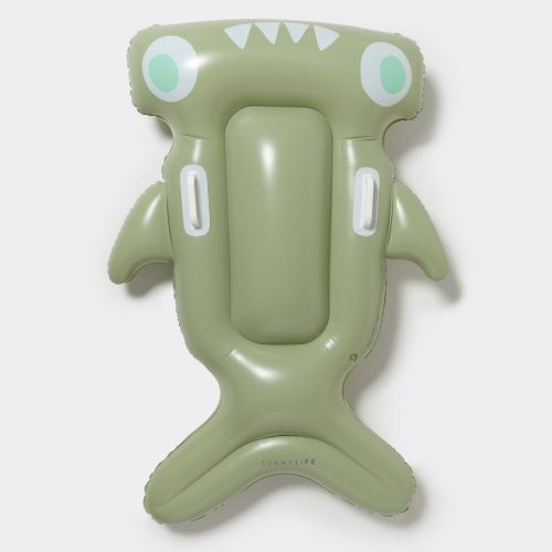 Sunnylife gyerek felfújható matrac - Salty the Shark Khaki – fő nézet