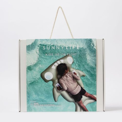 Sunnylife gyerek felfújható matrac - Salty the Shark Khaki – alternatív kép 1