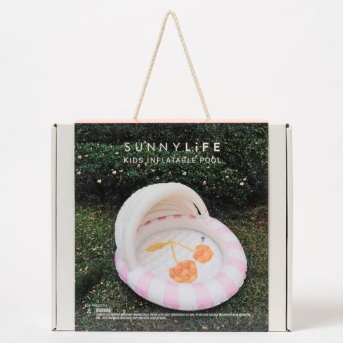 Sunnylife felfújható baba pancsoló árnyékolóval - Cotton Candy Cherry – alternatív kép 1