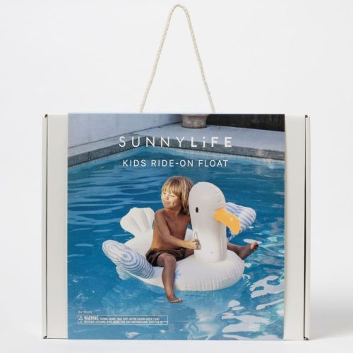 Sunnylife gyerek Ride-On matrac - Sid the Seagull Blue Stripe – alternatív kép 1
