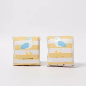   Sunnylife neoprén karúszó - Sid the Seagull Mustard Stripe