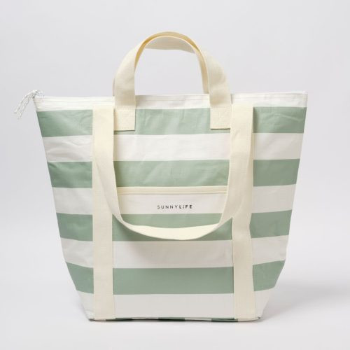 Sunnylife ital hűtőtáska 23 l - La Palma Sage Stripe – fő nézet