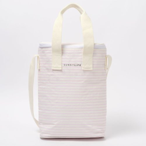 Sunnylife ital hűtőtáska - Lazy Days Pink Stripe – fő nézet