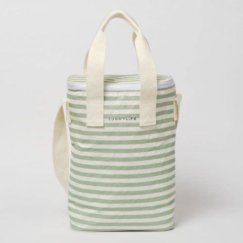 Sunnylife ital hűtőtáska 8 l - La Palma Sage Stripe – fő nézet