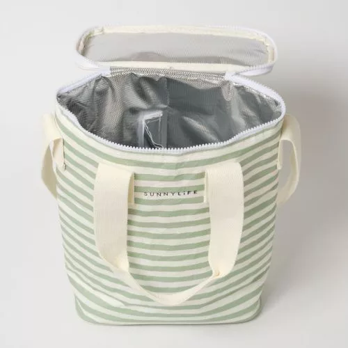 Sunnylife ital hűtőtáska 8 l - La Palma Sage Stripe