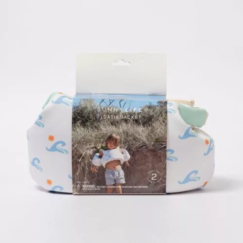 Sunnylife úszómellény karúszóval 4-6 év Sid the Seagull Blue Wave