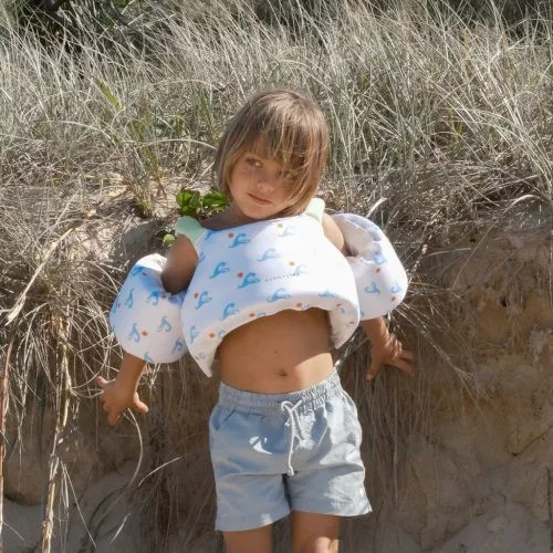 Sunnylife úszómellény karúszóval 4-6 év Sid the Seagull Blue Wave