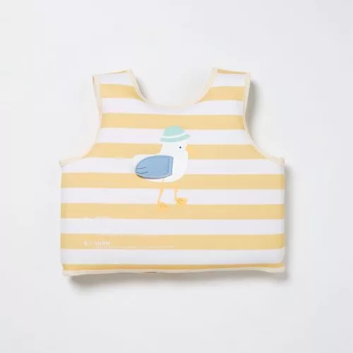 Sunnylife gyerek úszómellény 3-6 év - Sid the Seagull Mustard Stripe