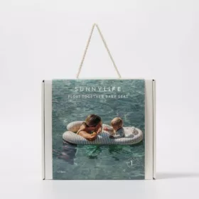   Sunnylife kétszemélyes együtt a babával úszógumi - Duck Sage Stripe