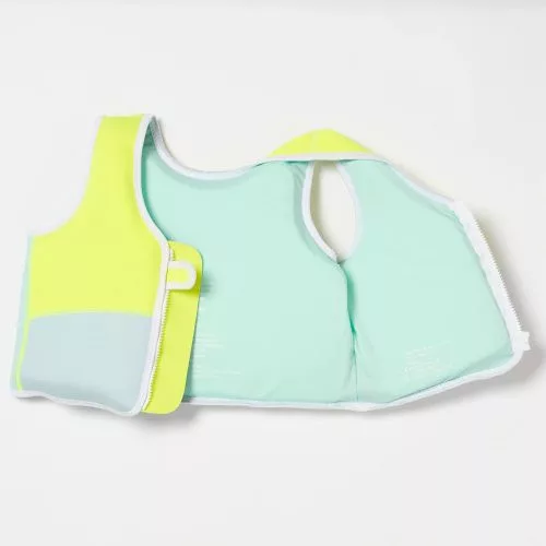 Sunnylife úszómellény 3-6 év - Salty the Shark Aqua Neon Yellow