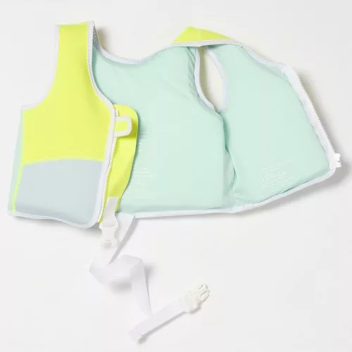 Sunnylife úszómellény 2-3 év - Salty the Shark Aqua Neon Yellow