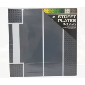   Összeilleszthető kockák, utcák, 10 darabos alaplap készlet