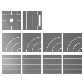   Összeilleszthető kockák, utcák, 10 darabos alaplap készlet