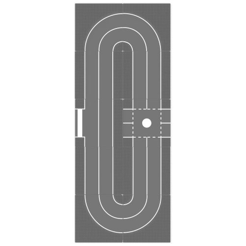 Összeilleszthető kockák, utcák, 10 darabos alaplap készlet