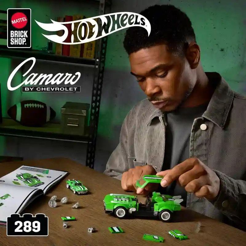 Mattel Brick Shop Hot Wheels Custom '68 Chevrolet Camaro építőjáték – alternatív kép 1