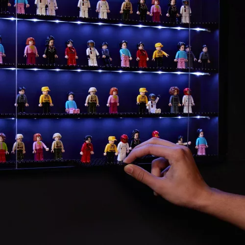 Prémium LEGO Minifigura gyűjtői vitrin – 5 Szintes, LED világítással