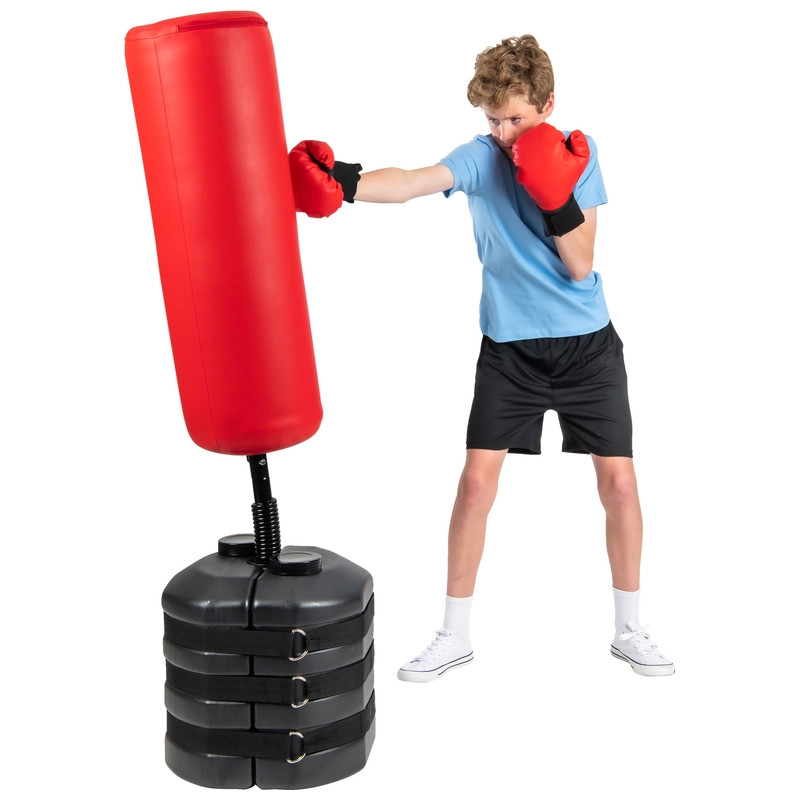 Szabadon álló bokszzsák boxkesztyűvel 155 cm – fő nézet