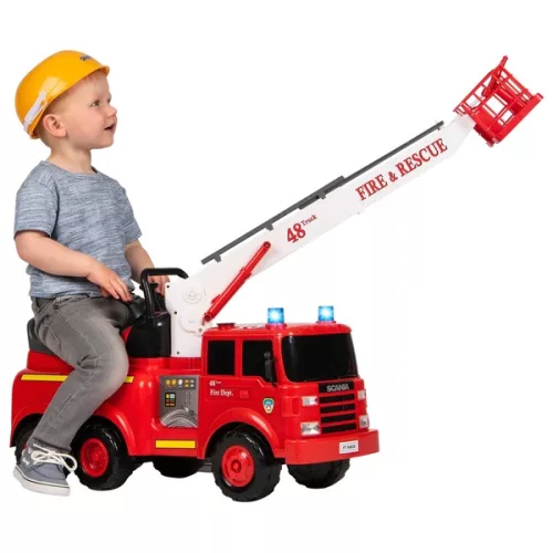 Scania tűzoltóautó vízfunkcióval és hanggal, piros