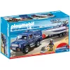 PLAYMOBIL City Action 5187 Rendőrségi teherautó gyorsasági csónakkal