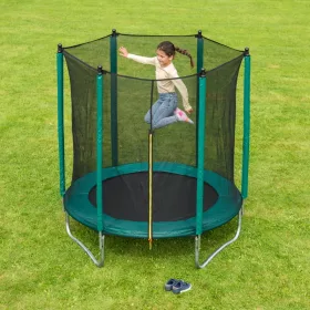 Kültéri trambulin, kerek és kompakt, hálóval, 183 cm