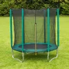 Kültéri trambulin, kerek és kompakt, hálóval, 183 cm