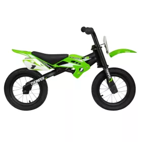 12 colos Moto X Balance futóbicikli, fekete/zöld