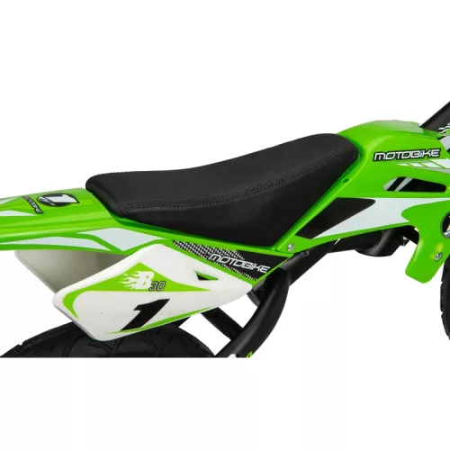 12 colos Moto X Balance futóbicikli, fekete/zöld