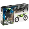 12 colos futóbicikli Moto X Balance Motocross Bike fekete/zöld