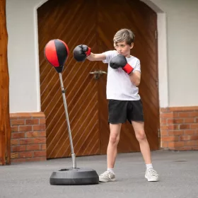 Álló bokszzsák bokszkesztyűvel és pumpával, Többszínű