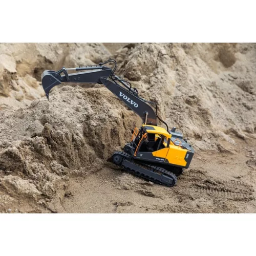 Távirányítású kotrógép Volvo EC160E 1:16 méretarányú, sárga, Többszínű