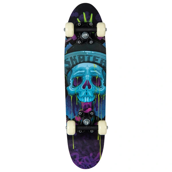 Gördeszka Kék Skullz 61 cm – alternatív kép 1