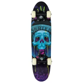 Gördeszka Kék Skullz 61 cm, Többszínű