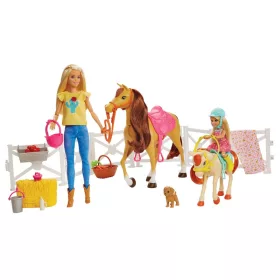   Barbie lovas szett Barbie és Chelsea babával, lóval és pónival