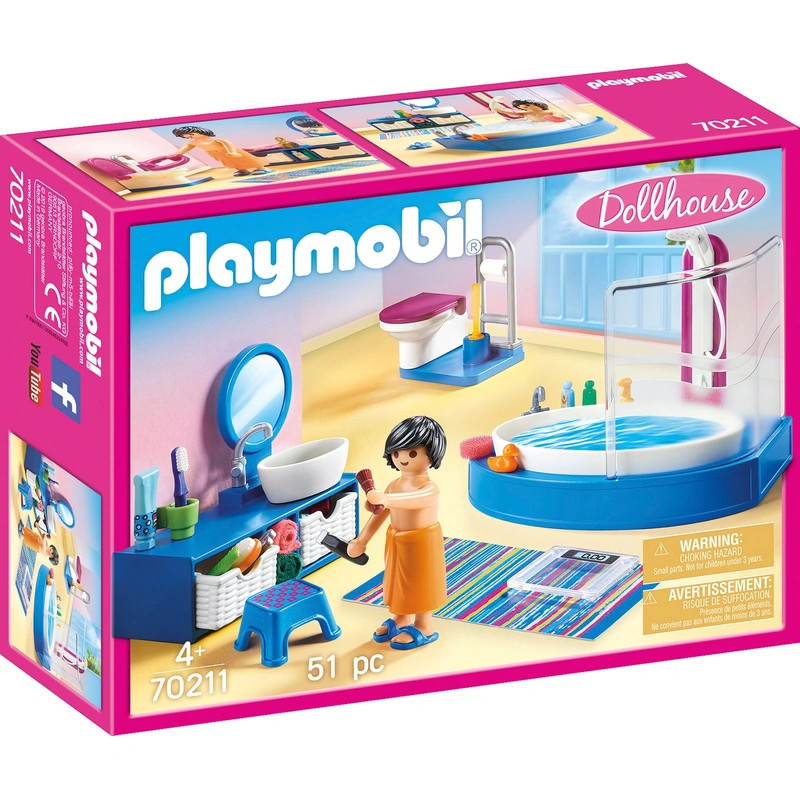 PLAYMOBIL Babaház 70211 Fürdőszoba – fő nézet
