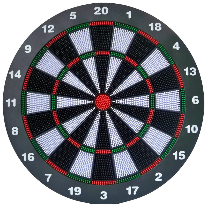 Álló darts tábla, 6 nyíllal – fő nézet