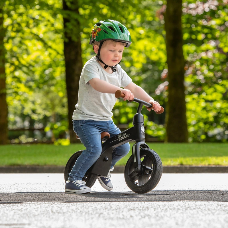 QPlay Balance Bike Tech Bike Fekete és Barna fekete/barna – fő nézet