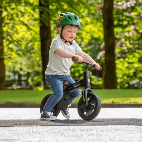 QPlay Balance Bike Tech Bike Fekete és Barna fekete/barna