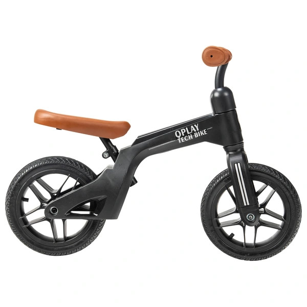 QPlay Balance Bike Tech Bike Fekete és Barna fekete/barna – alternatív kép 2