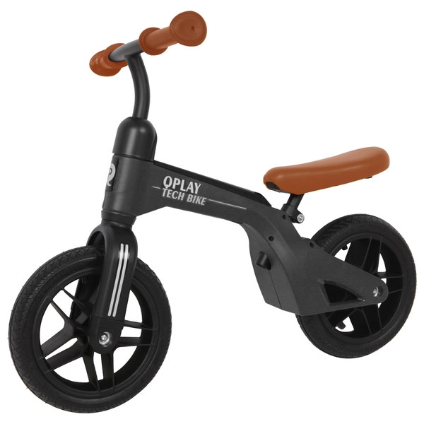 QPlay Balance Bike Tech Bike Fekete és Barna fekete/barna – alternatív kép 3