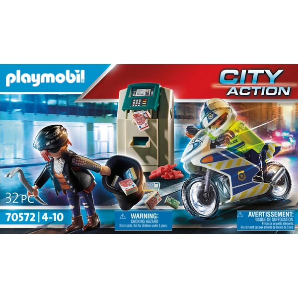 PLAYMOBIL City Action 70572 Rendőrségi motorkerékpár: A rabló üldözése – 4. kép