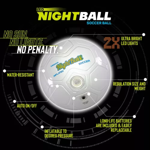Tangle NightBall – Világító Focilabda Esti Játékhoz