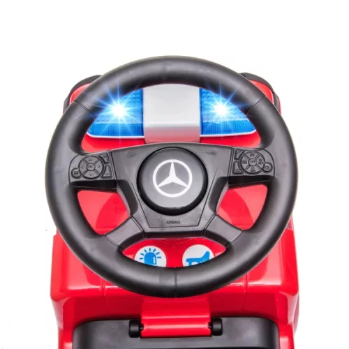 Mercedes-Benz ráülős tűzoltóautó fényekkel és hanggal, piros