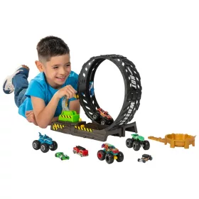   Hot Wheels Monster Trucks Epic Loop Challenge pálya 8 járművel, 1:64