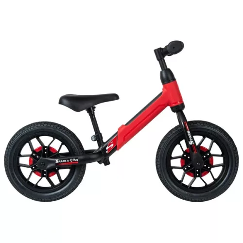 QPlay Spark futóbicikli LED kerekekkel, piros